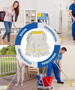 Alternative view of Mopa Fregona De Algodón De Lujo Grande con Palo